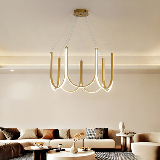 Minimalist 3-Step Dimming LED Nordic Chandelier Hanging Ceiling Lamp