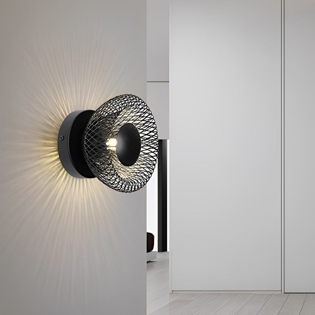 Circular Nest Grid Artistic Modern LED Wall Lamp