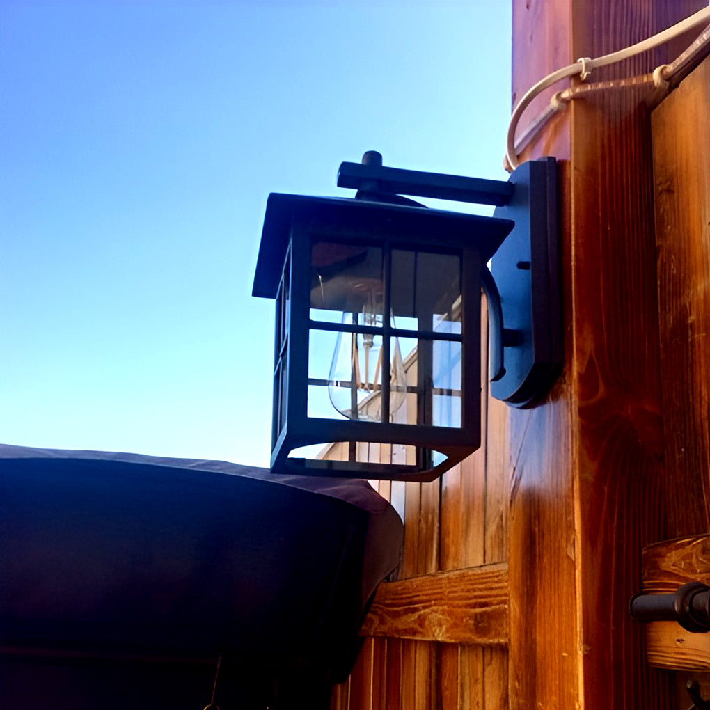 Antique Lantern-Shaped Outdoor Wall Sconce