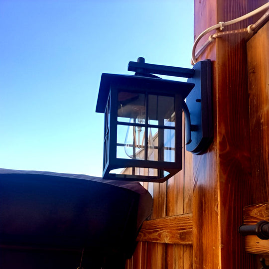 Antique Lantern-Shaped Outdoor Wall Sconce