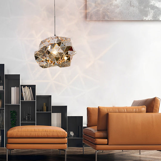 Irregular Decor Stainless Steel Hollow Creative Post Modern Chandelier