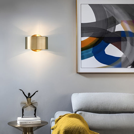Circular Up and Down Lights Gold Nordic Wall Sconce