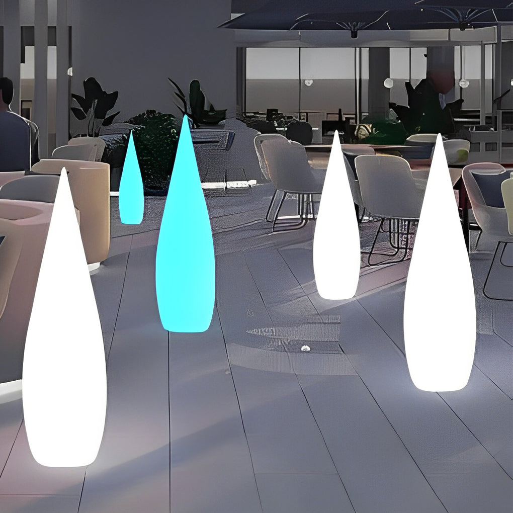 Three-Way Powered Water Drop LED Floor Lamp for Indoor & Outdoor