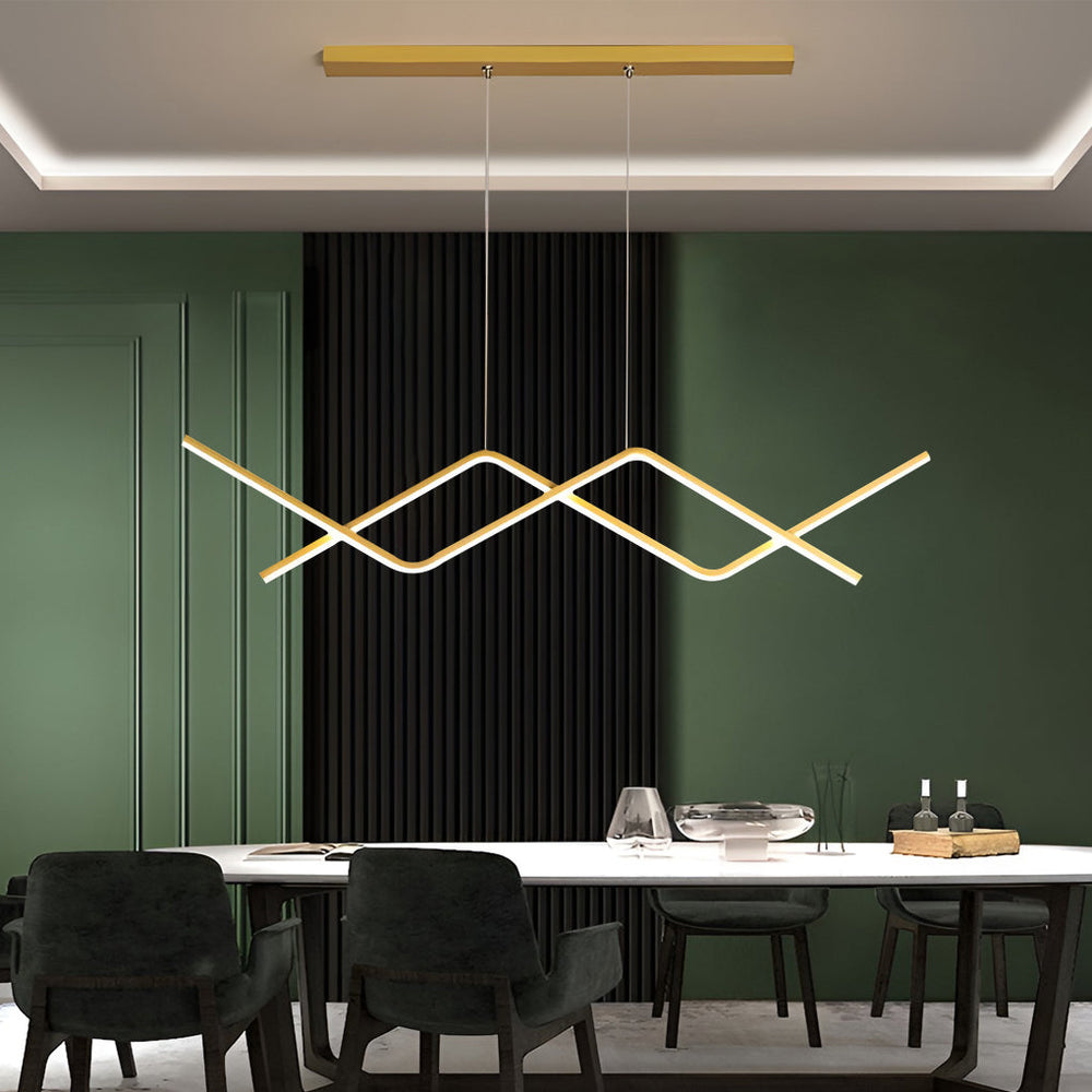 Creative Linear Design LED 3-Step Dimming Modern Chandelier