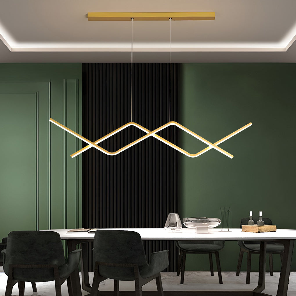 Creative Linear Design LED 3-Step Dimming Modern Chandelier