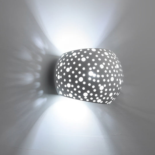 Round Hollow LED Up and Down Modern Wall Lamp