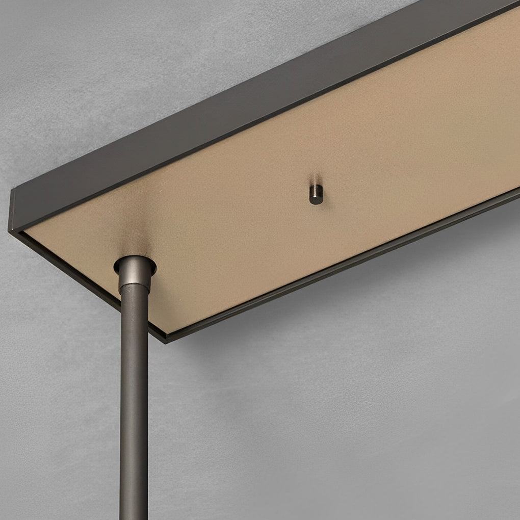 Long Creative Hollow Hardware LED Post Modern Dining Room Chandelier