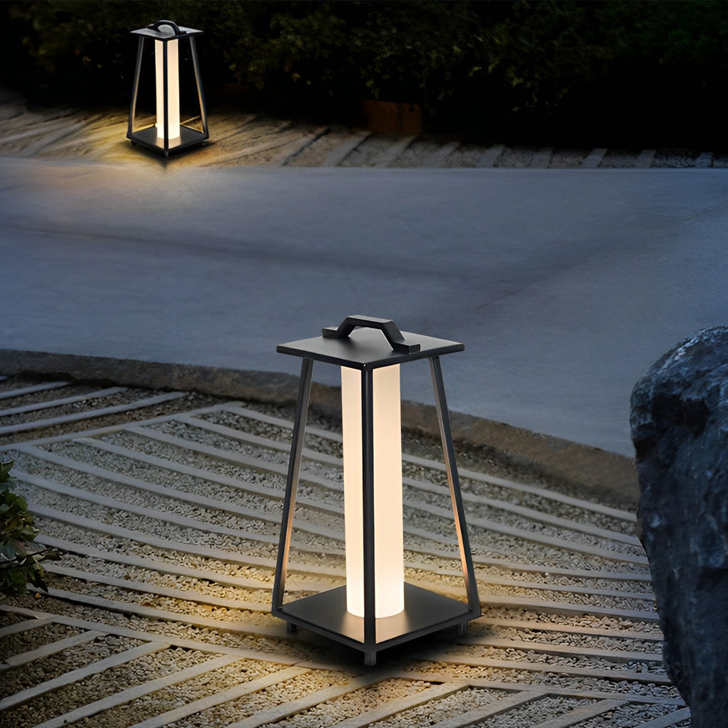 Portable Black LED Outdoor Floor Lamp – Waterproof & Removable