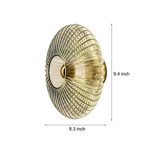 Round Striped Glass LED Post-Modern Wall Light Fixture