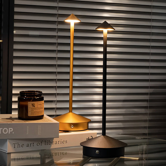 11.4" Cordless Pina Mushroom Table Lamp – Stepless Dimmable, USB Rechargeable, Warm White LED