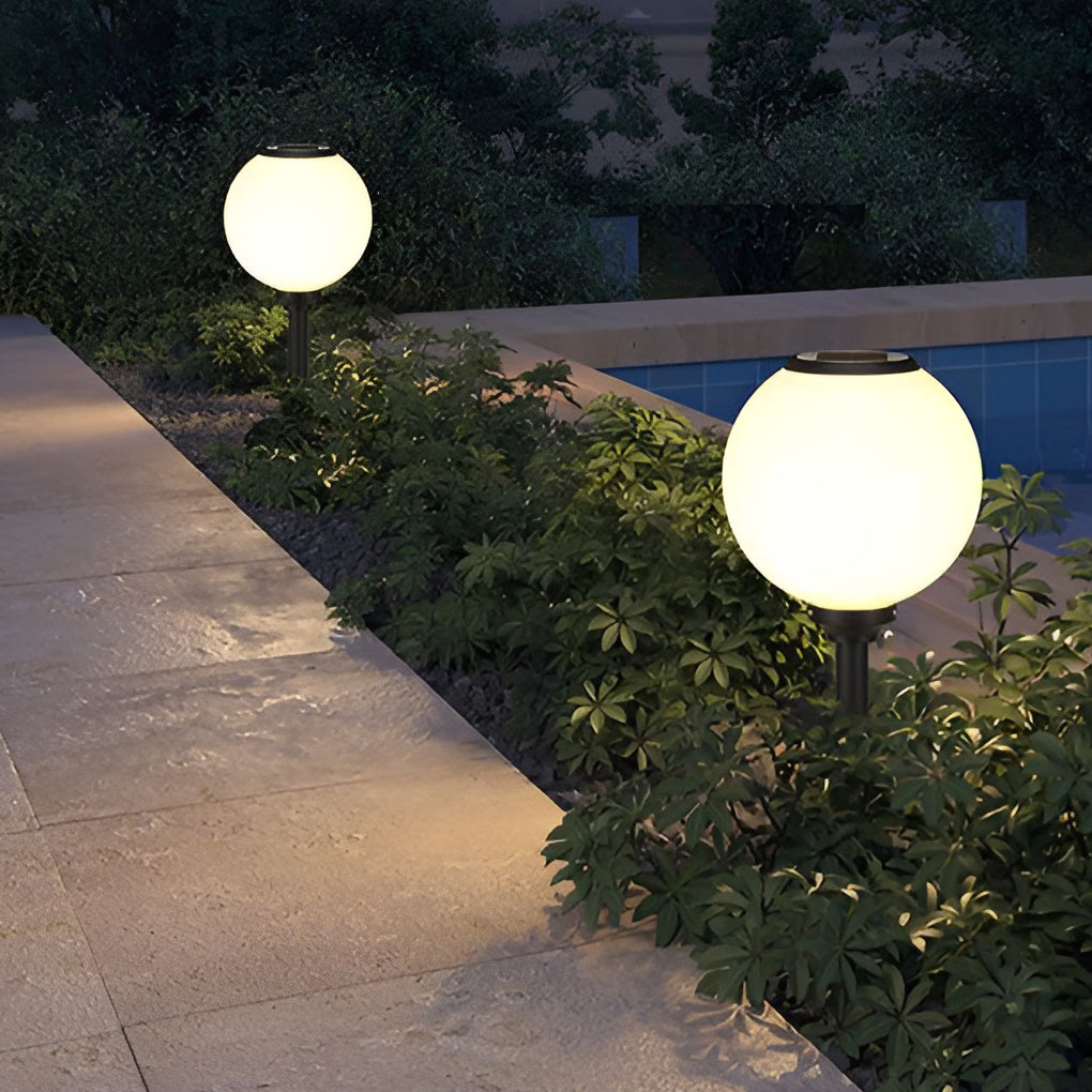 Adjustable Brightness LED Solar Pathway Lights – Round Ball Design