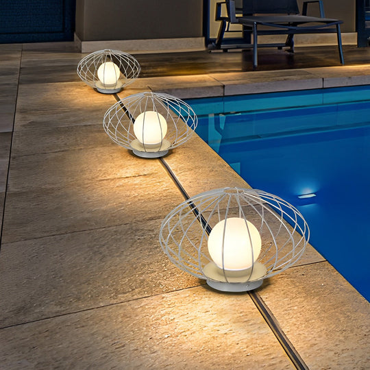 Mushroom Cage Shape LED Waterproof Modern Lawn Lamp