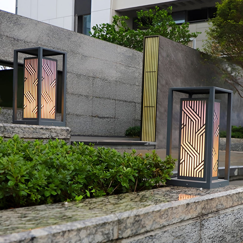 Gray Retro LED Outdoor Waterproof Pathway Lantern