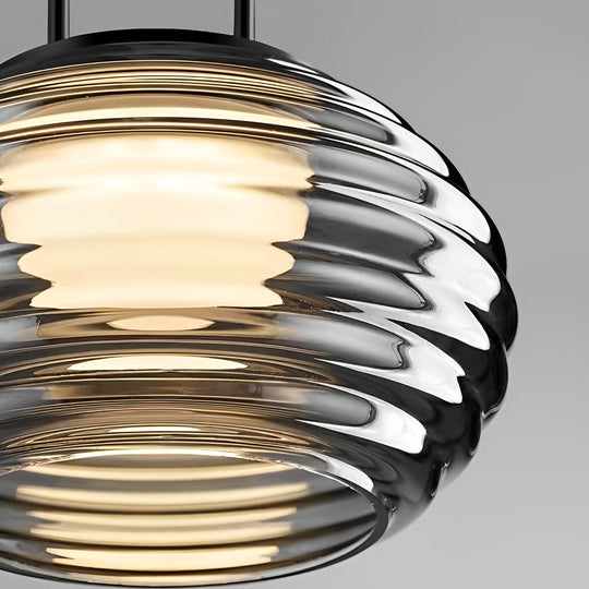 Creative Glass Ball LED Smoke Gray Nordic Pendant Light Island Lighting