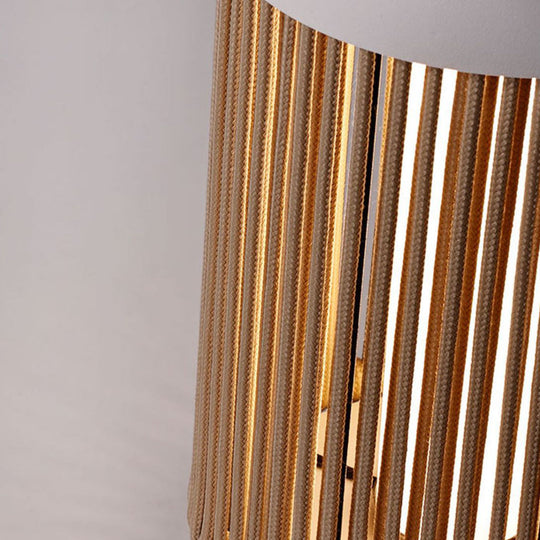 Handmade Rattan Waterproof LED Solar Outdoor Lantern