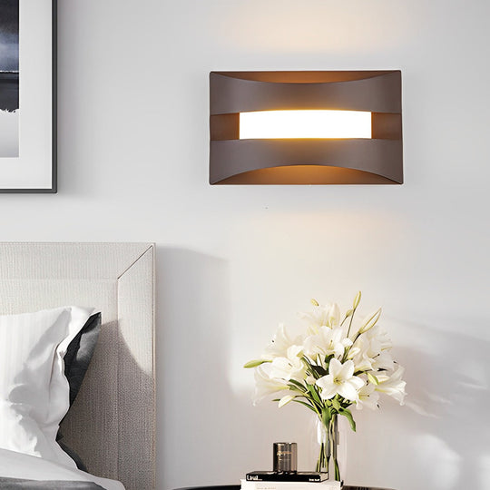 Rectangular Minimalist Nordic LED Bedside Wall Lamp