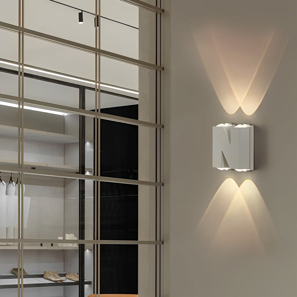 Creative Letter N V W LED Outdoor Wall Sconce Waterproof Modern Light