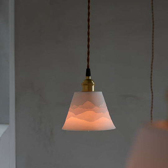 Mountains Shadow Ceramic LED Pendant Light