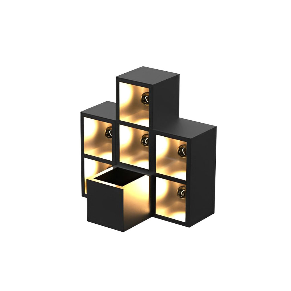 Waterproof Creative Square Combination Wall Lamp with Flowerpot