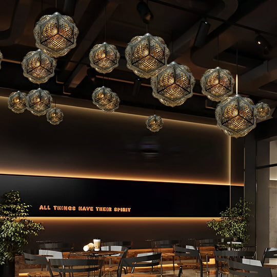 Irregular Ball 3D Stainless Steel Postmodern Chandelier Pendant Light