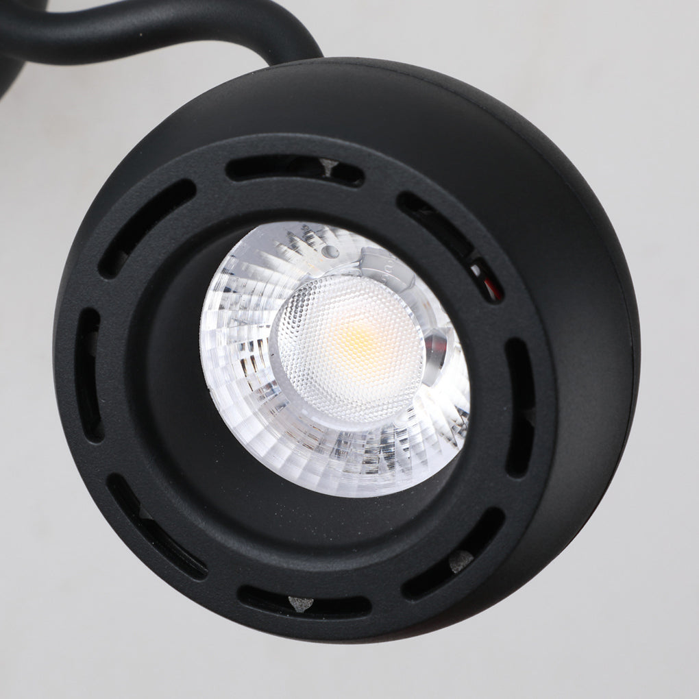 Adjustable Round Iron LED Bedside Reading Wall Lamp
