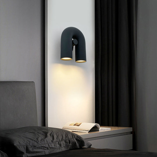 Rotatable U-Shaped Water Pipe LED Nordic Wall Lamp
