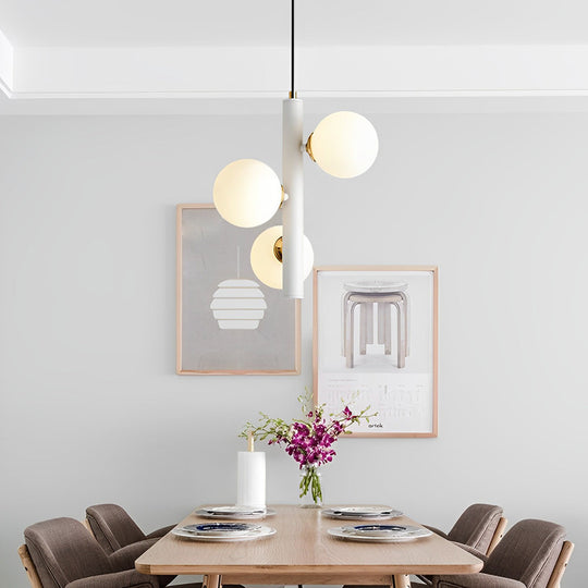 3 Glass Balls LED Creative Personality Nordic Dining Room Chandelier