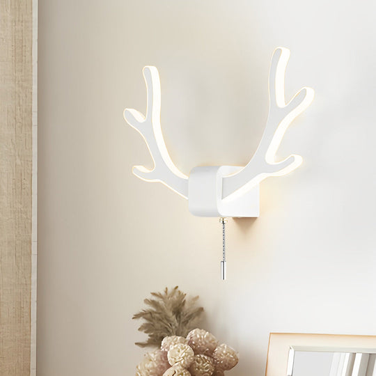 Antler Design Nordic LED Wall Lamp with Pull Switch