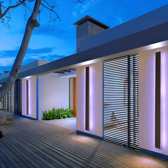 Black Long LED Linear Lights Wall Lights Outdoor LED Lighting