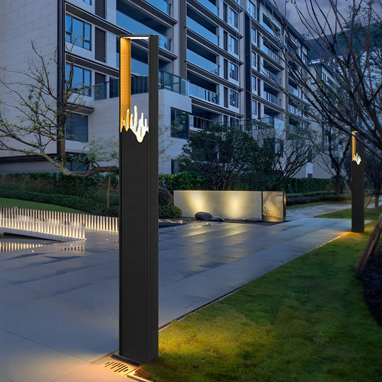 Modern Rectangular Artistic Glass LED Pathway Light