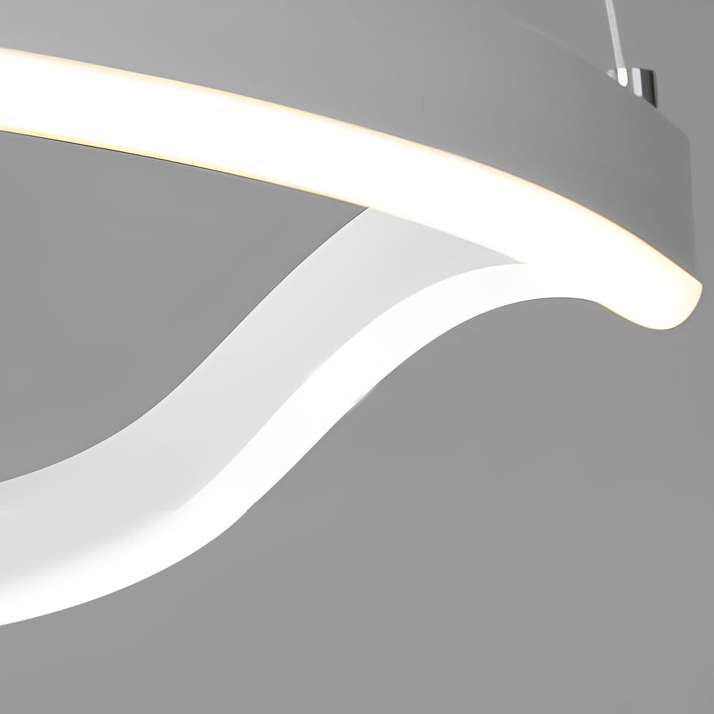 Irregular Ring LED Three Step Dimming Minimalist Chandelier Pendant Light