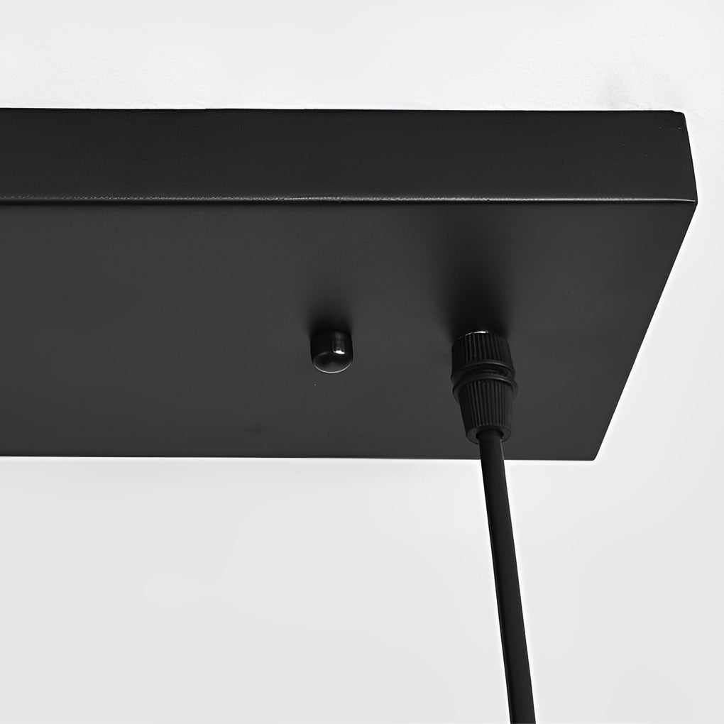 Rectangular Frame Design Black Iron Industrial Chandelier Pendant Light