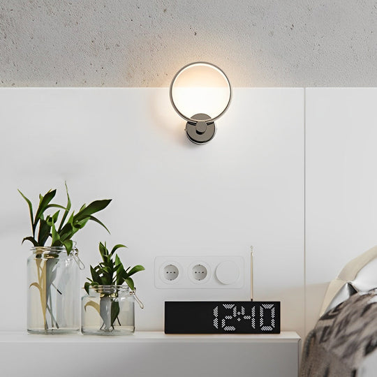 Circular Minimalist Aluminum LED Nordic Wall Lamp