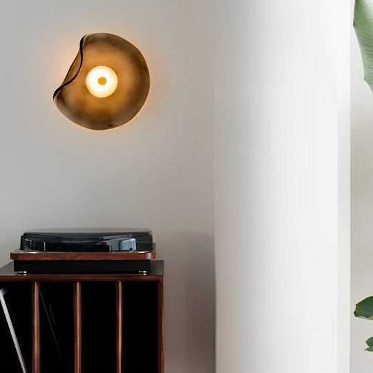 Irregular Round Glass Postmodern LED Wall Lamp