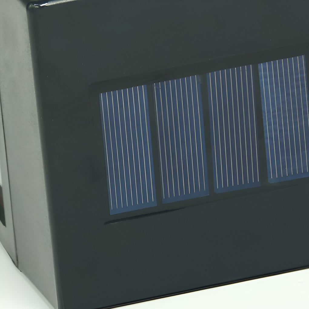 Rectangular Glass Solar LED Waterproof Wall Lamp with Light Control