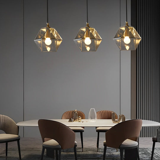 Creative Design Glass Metal Nordic Pendant Light Kitchen Island Lighting