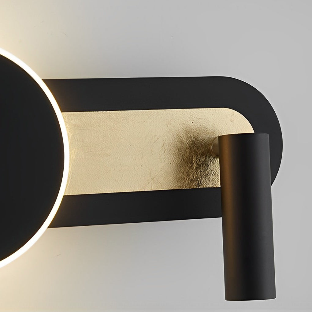 Round Adjustable LED Spotlight Nordic Wall Light with Switch