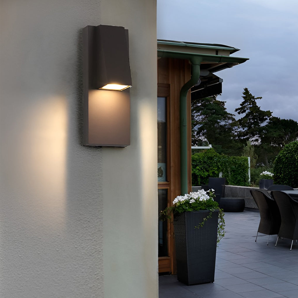 Rectangle Black Modern Outdoor LED Wall Lamp