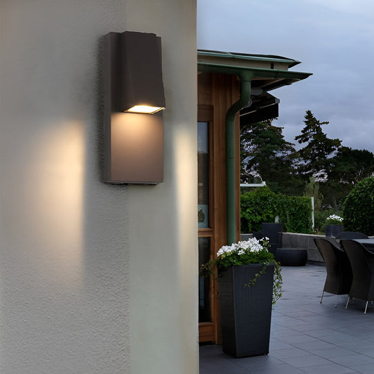 Rectangle Black Modern Outdoor LED Wall Lamp