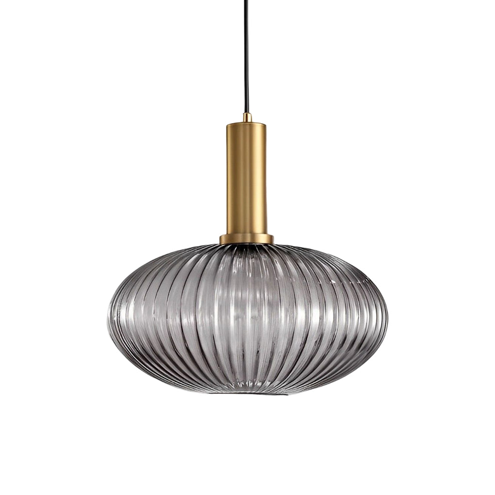 Glass Lantern Shaped Striped Creative LED Nordic Chandelier Pendant Light