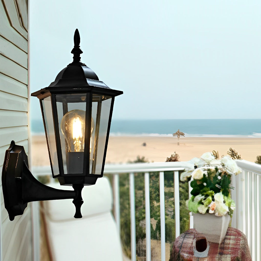 Retro Hexagonal Waterproof European Style Outdoor Wall Lights