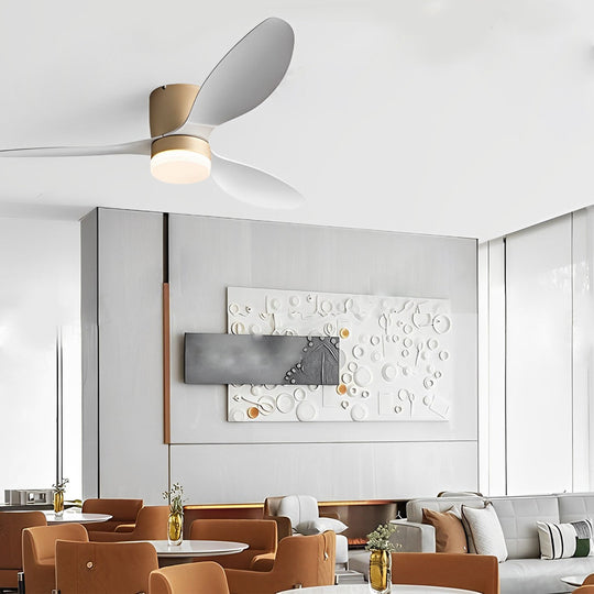 52 Inch Modern 3-Blade Ceiling Fan with 3-Step Dimmable LED and Remote Control