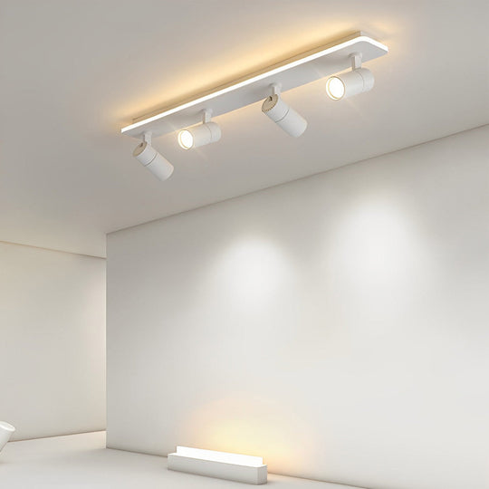 Minimalist Long Rectangular Adjustable LED Flush Mount Spotlight (2/3/4-Light)