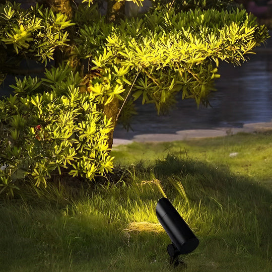 Waterproof Black Modern LED Outdoor Spotlights Lawn Garden Lamp