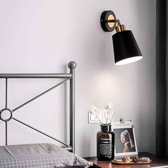 LED 3 Step Dimming Black Nordic Adjustable Wall Sconce Light