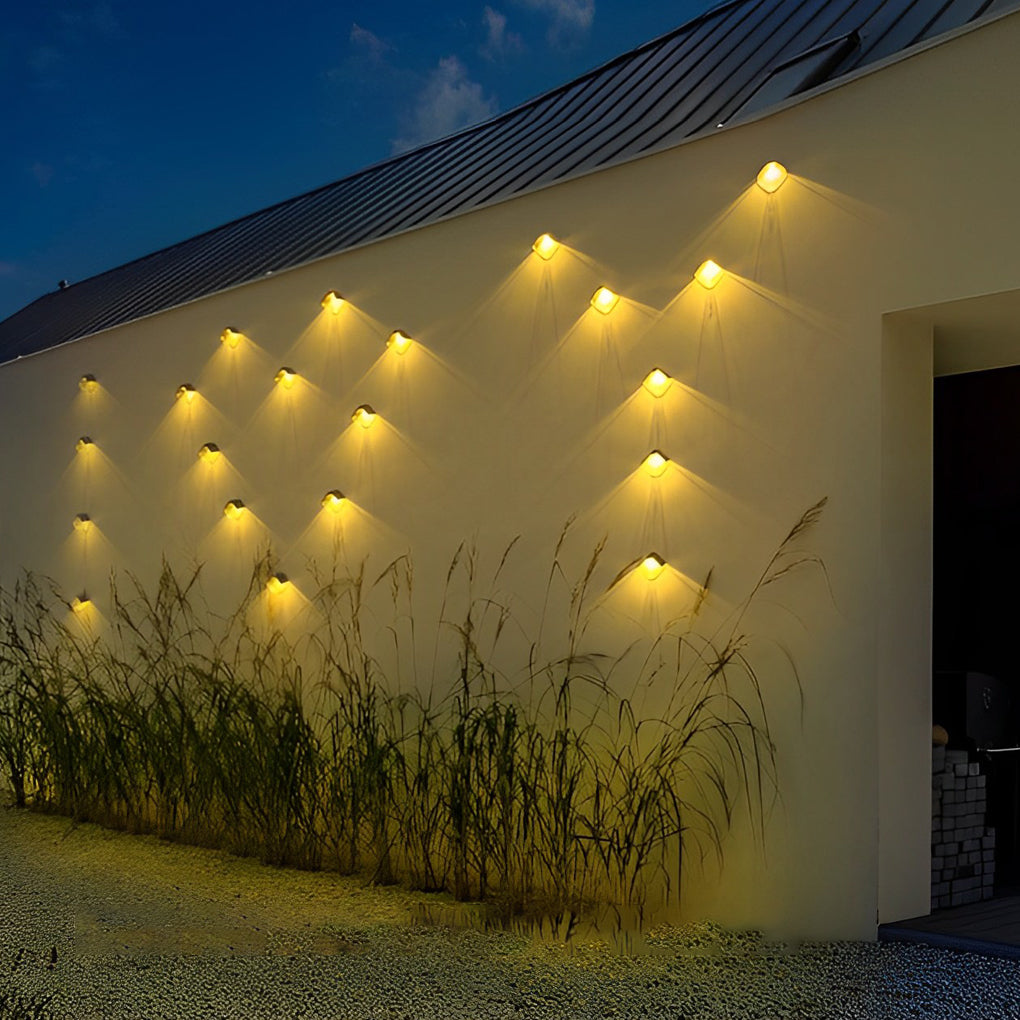 2 Pcs Waterproof LED Multi Color Light Modern Solar Wall Washer Light