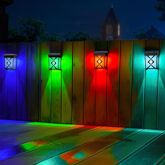Solar LED RGB Motion Sensor Outdoor Waterproof Wall Lights