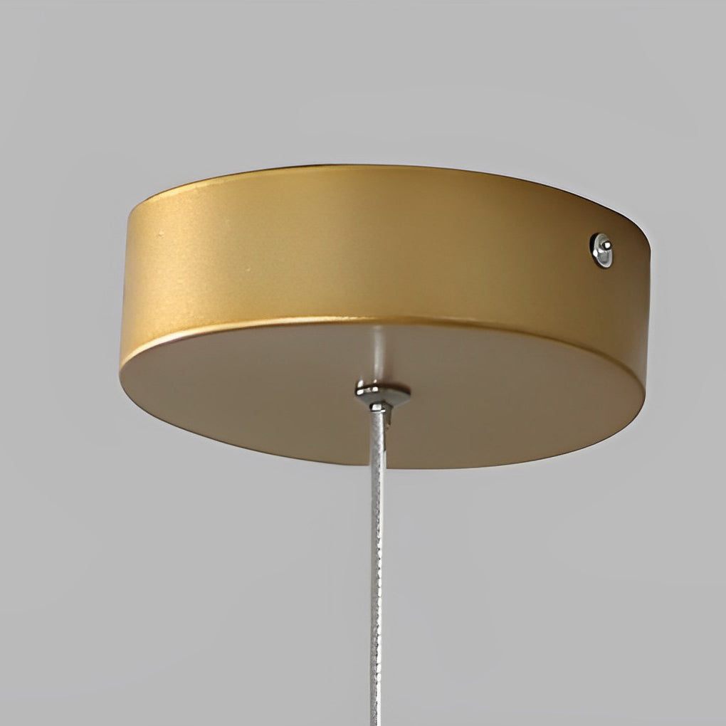 Round 6/8-Ring LED Long Staircase Chandelier – Simple Modern Design