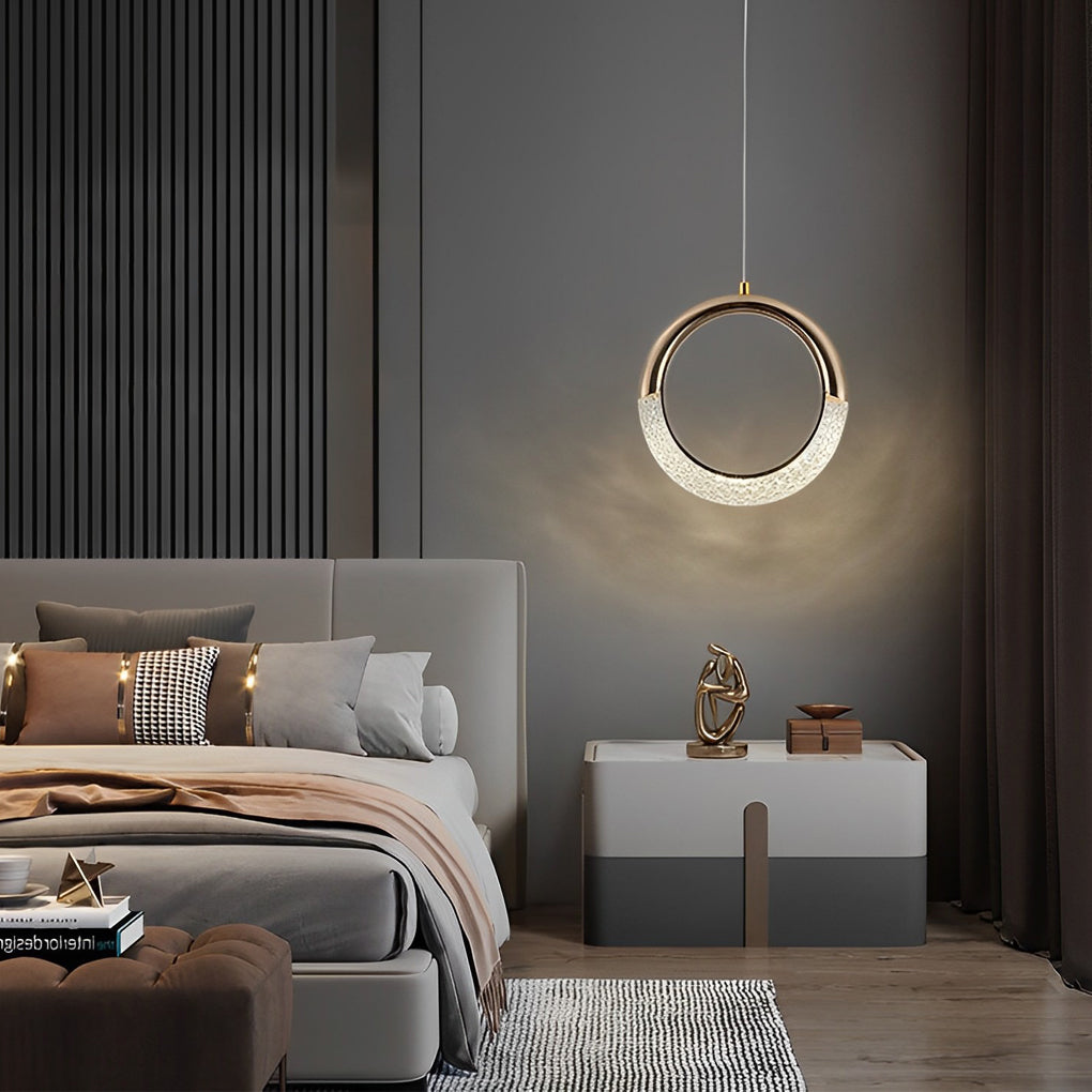 Moon Rings LED Electroplated Nordic Pendant Light