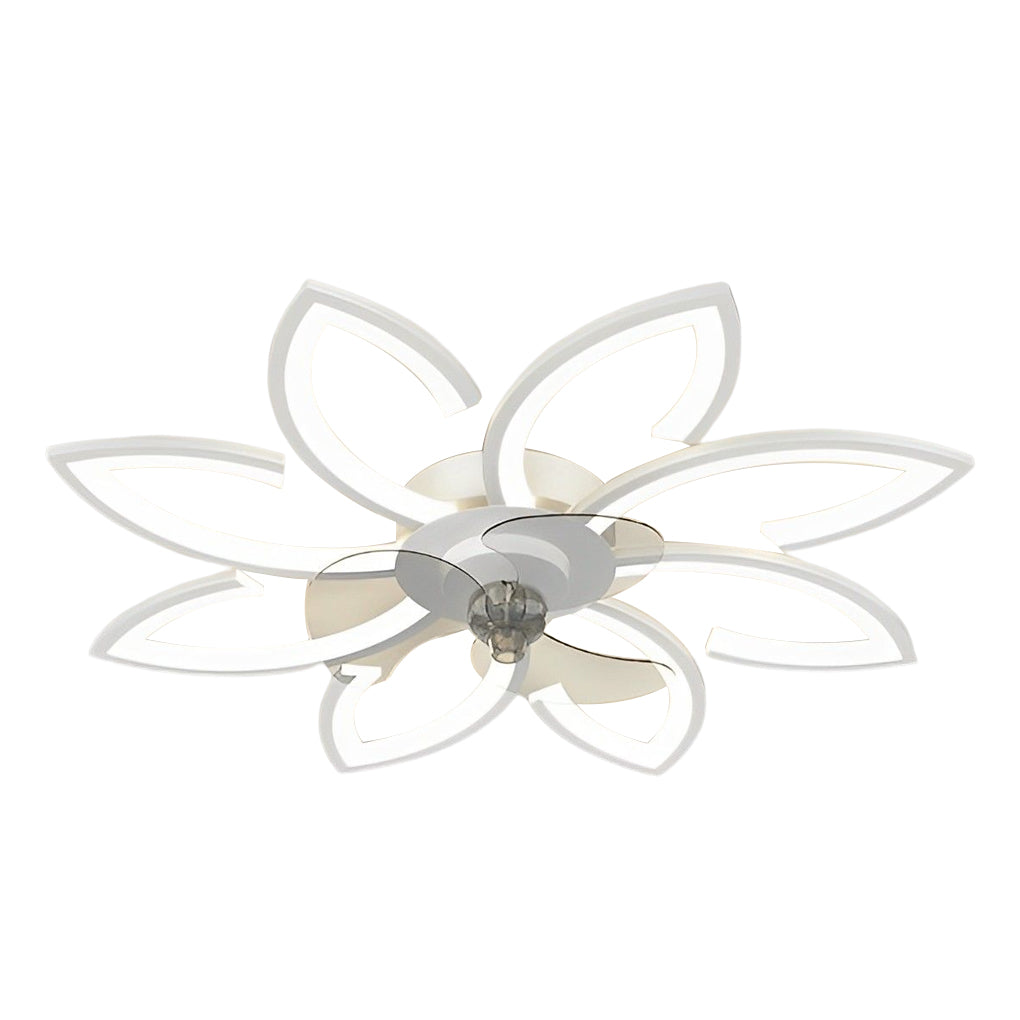 Flower Smart Stepless Dimming LED Modern Ceiling Fan Light